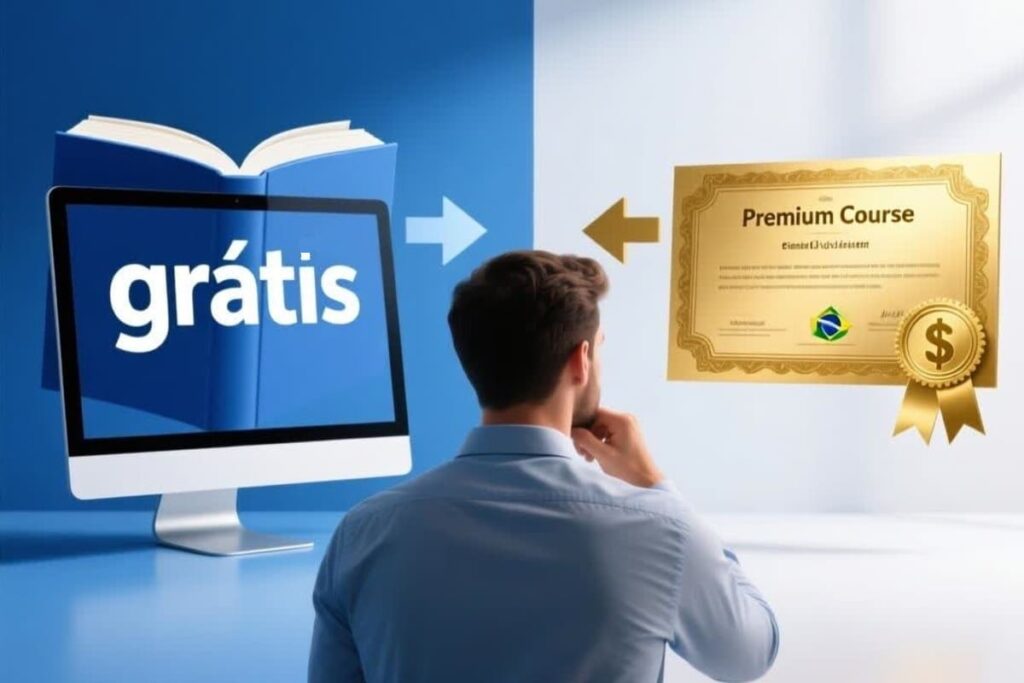 Curso gratuito vs Curso pago